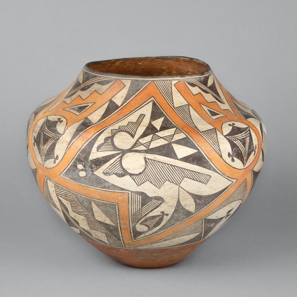 Appraisal: Acoma Polychrome Jar ca fired clay pigments Dimensions height in