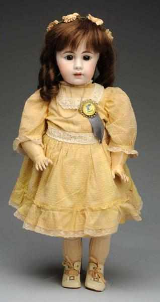 Appraisal: Dramatic Simon Halbig Child Doll Character-type German bisque socket head