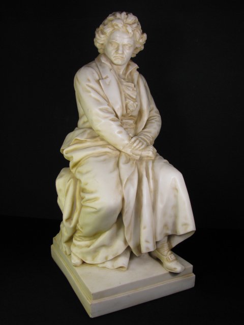 Appraisal: Marble composite statue of German composer Ludwig van Beethoven by