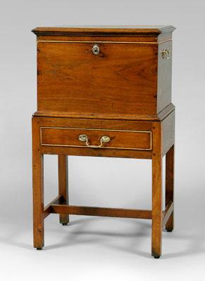 Appraisal: Important North Carolina Chippendale cellaret walnut with yellow pine secondary