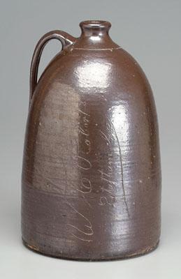 Appraisal: W C Robertson jug tapered ovoid form with applied strap