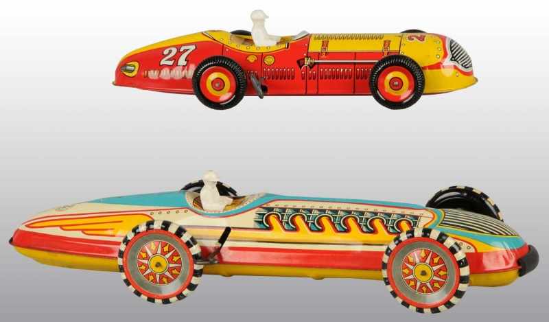 Appraisal: Lot of Tin Marx Race Car Wind-Up Toys Description American