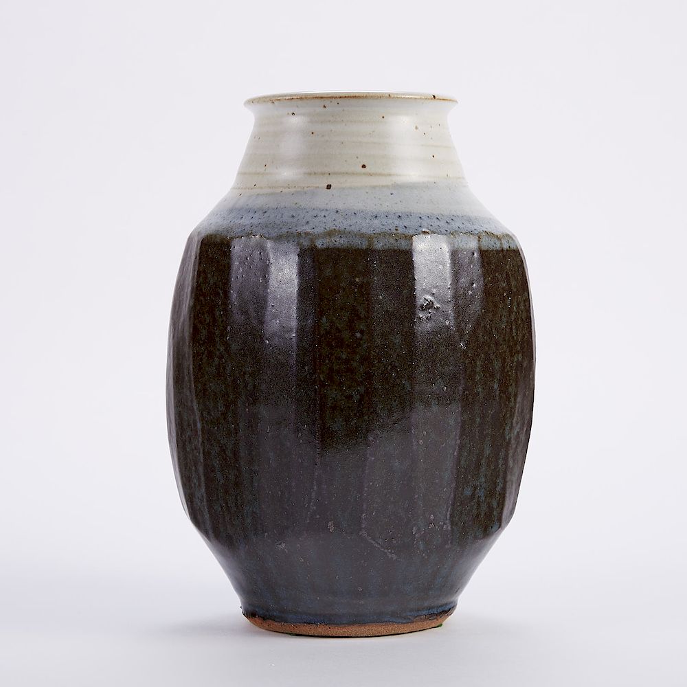 Appraisal: Warren MacKenzie Fluted Studio Pottery Vase Warren MacKenzie - Studio