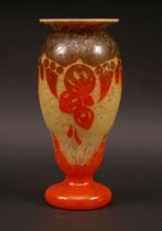 Appraisal: Le Verre Francaise Cameo Vase This cameo vase is four