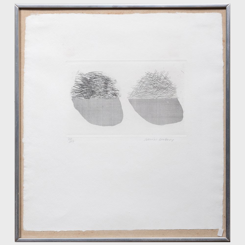 Appraisal: David Hockney b Straw on the Left Gold on the