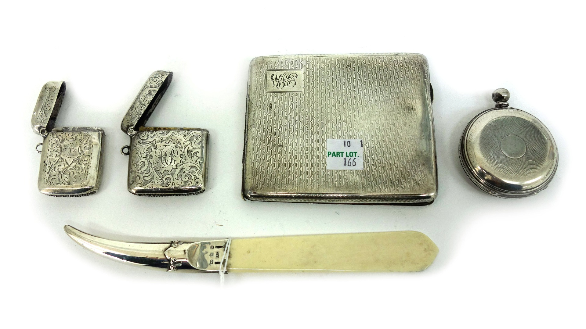 Appraisal: A Victorian silver mounted ivory paper knife Levi Salaman Birmingham