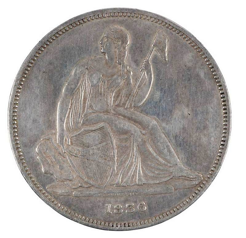 Appraisal: Gobrecht Silver Dollar Judd- C GOBRECHT F on base plain