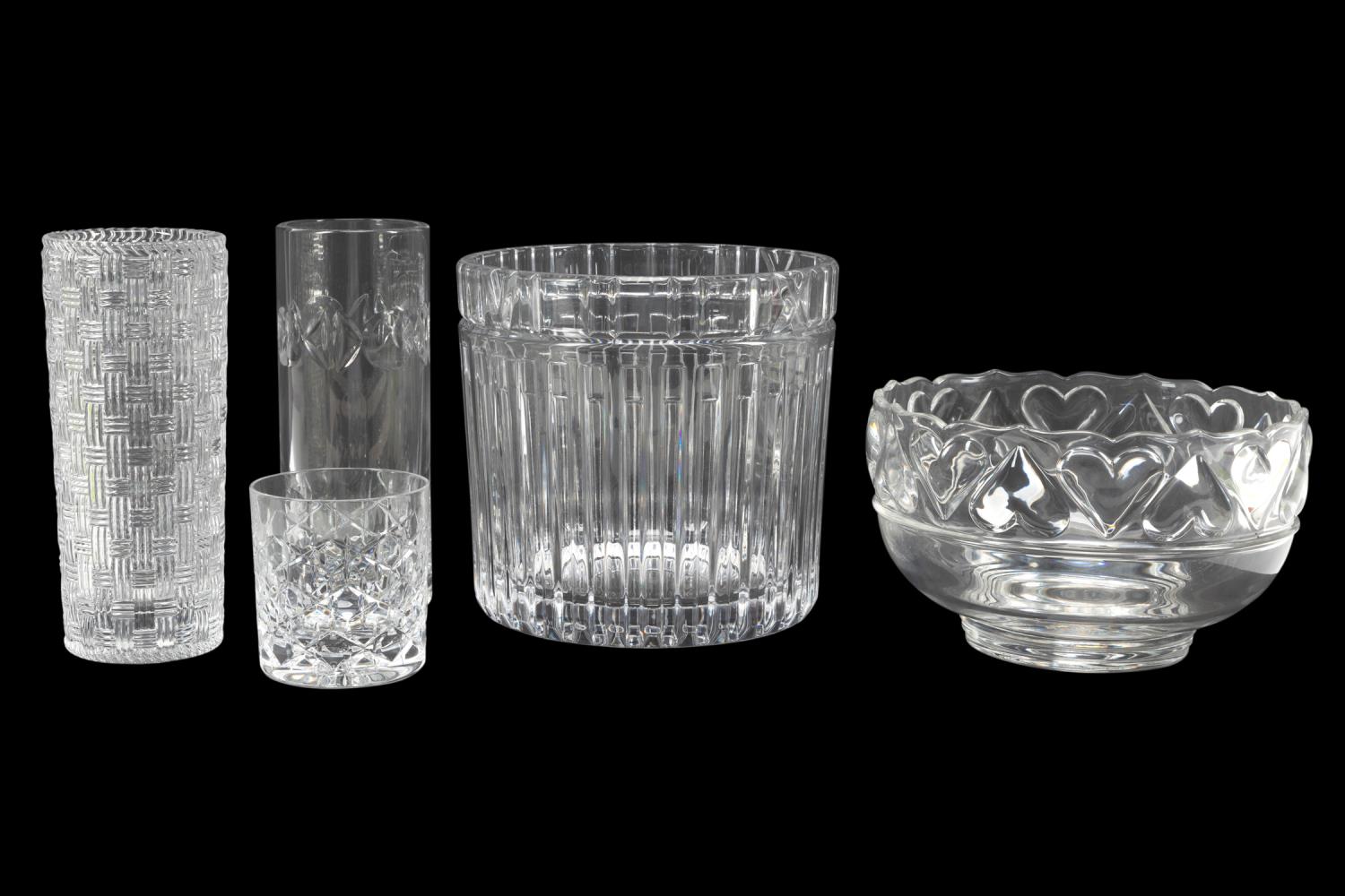 Appraisal: PCS TIFFANY CO CRYSTAL TABLEWARE ASSORTMENT Assortment of five pieces