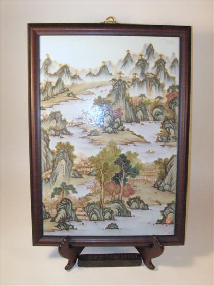 Appraisal: Chinese famille rose porcelain plaque th century