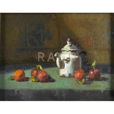 Appraisal: ROBERT BRACKMAN American - Oil on masonite of a teapot