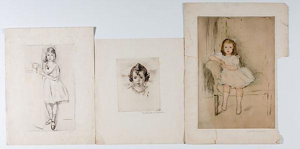 Appraisal: MATHILDE DE COROBA AMERICAN - WORKS ON PAPER Lot of