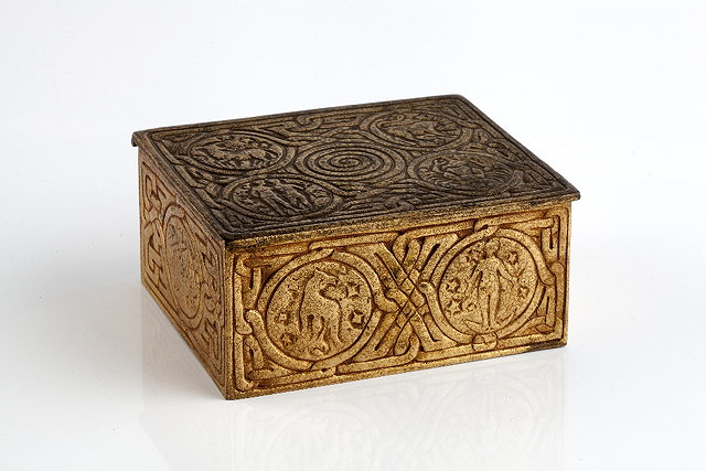 Appraisal: Tiffany Studios of New York'Zodiac' cigar boxstamped 'Tiffany Studios New