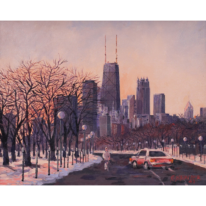 Appraisal: Ricardo Binalber American th century Chicago Scenes - group of