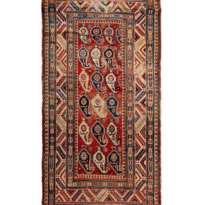 Appraisal: A Caucasian Wool Rug First Half th Century feet inches