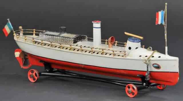 Appraisal: BING TORPEDO BOAT WITH BOX Germany c - very early