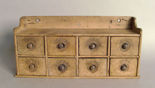 Appraisal: Painted spice cabinet late th c h w