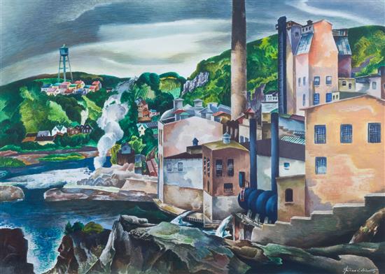 Appraisal: Sale Lot William Schwartz American Russian - The Paper Mill