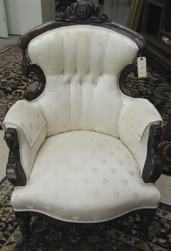 Appraisal: VICTORIAN ARMCHAIR in the manner of John Jelliff cabinetmaker working