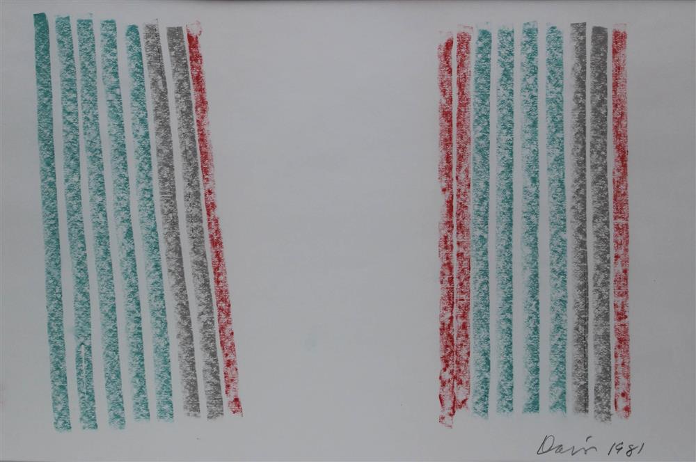 Appraisal: GENE DAVIS AMERICAN - TWO UNTITLED WORKS Pastel on paper