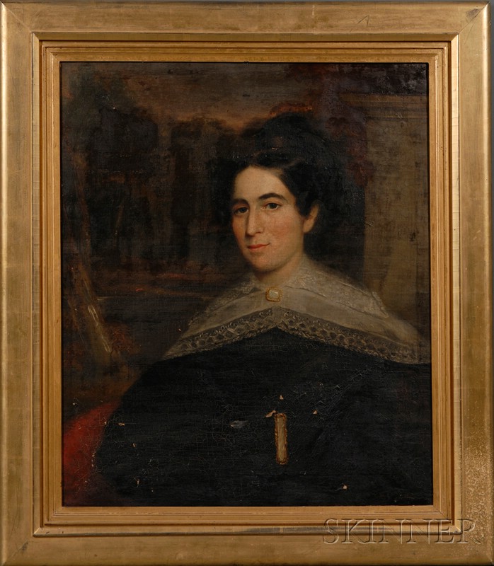 Appraisal: Anglo American School th Century Portrait of a Young Woman