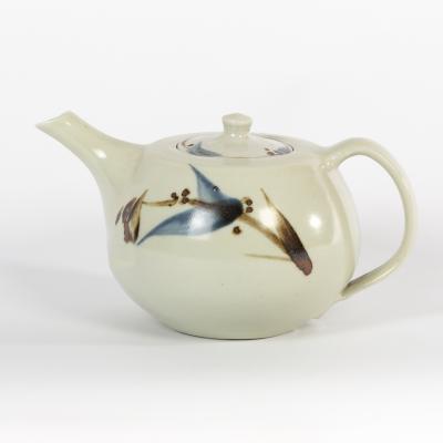 Appraisal: Geoffrey Whiting British - a porcelain teapot in pale celadon