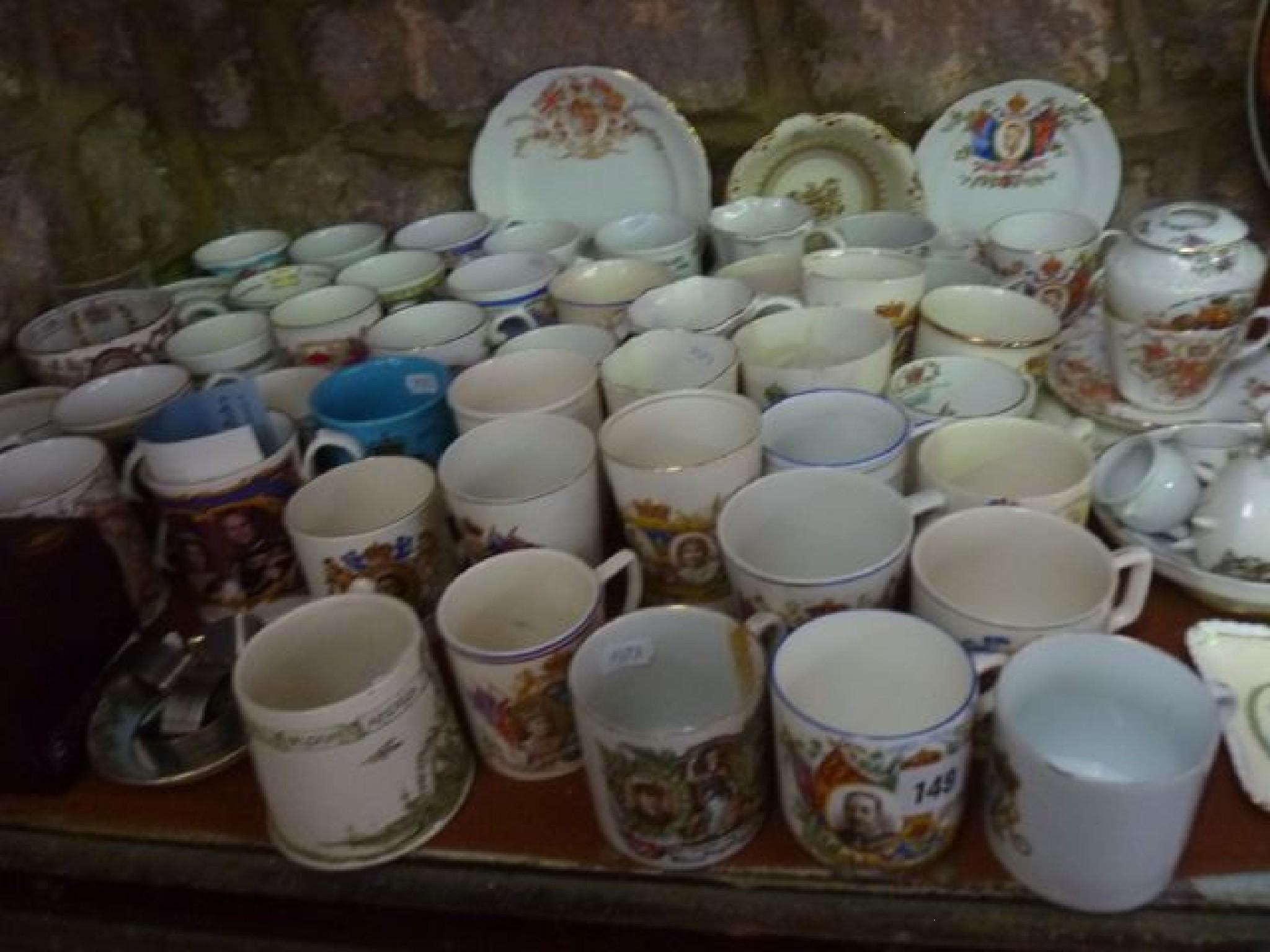 Appraisal: A large selection of Royal Commemorative mugs and beakers including