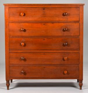 Appraisal: Kentucky Cherry Chest of Drawers poss Shaker Kentucky Cherry Sheraton