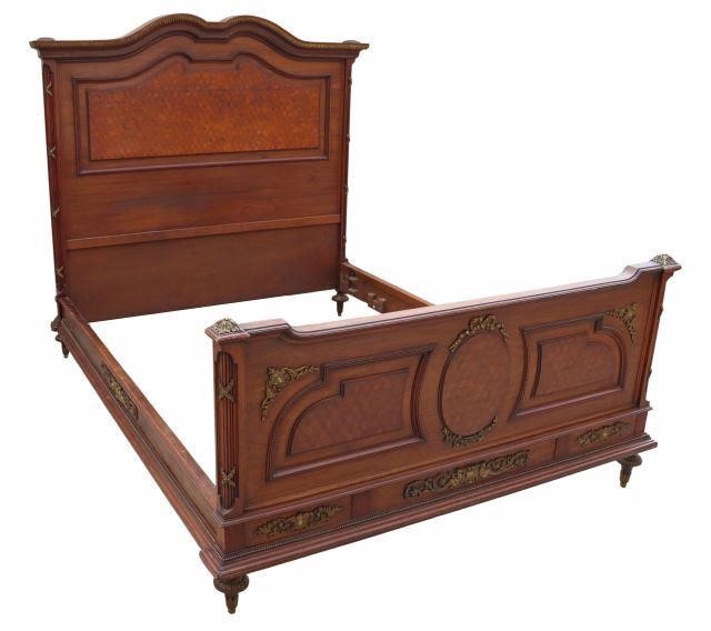 Appraisal: French Louis XVI style mahogany bed early th c having