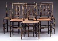 Appraisal: A SET OF SIX MATCHING SHERATON FANCY CHAIRS Set consisting