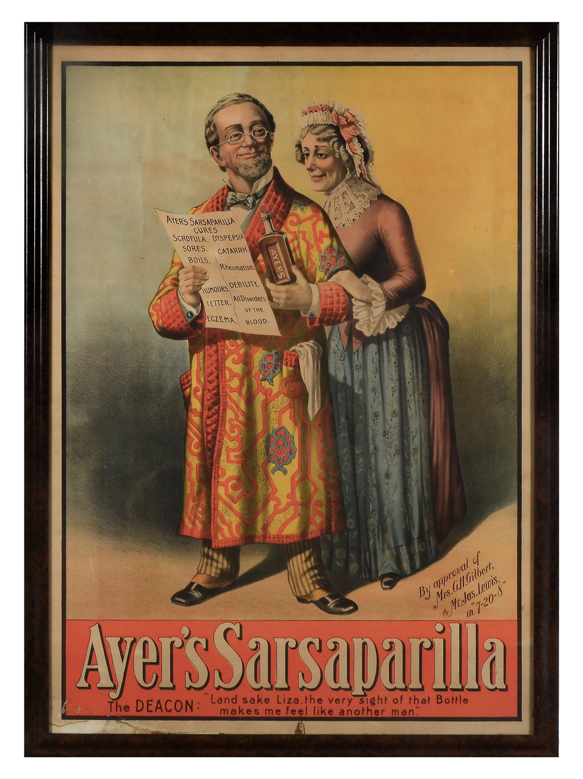 Appraisal: LARGE AYER'S SARSAPARILLA LITHOGRAPH ADVERTISEMENT Sight size is '' x