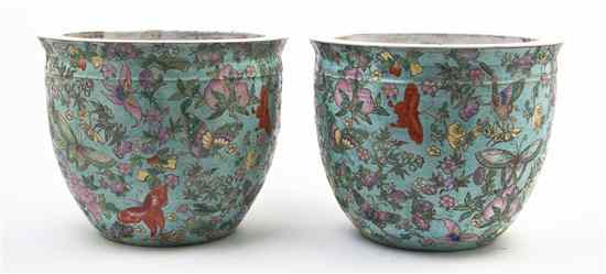 Appraisal: A Pair of Chinese Porcelain Fish Bowls of circular tapering