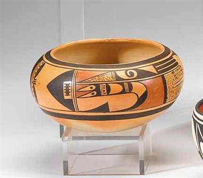 Appraisal: Hopi Polychrome pottery bowl signed fannie nampeyo circa Decorated in