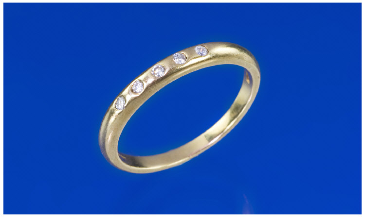 Appraisal: ct Gold Diamond Eternity Ring Set With Five Round Brilliant