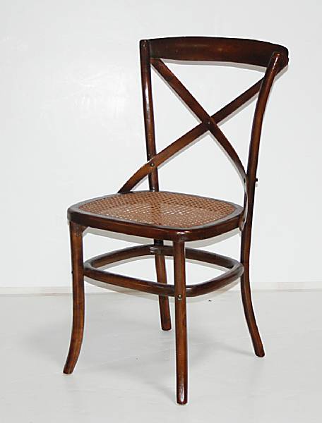 Appraisal: A set of ten bentwood caned side chairs height in