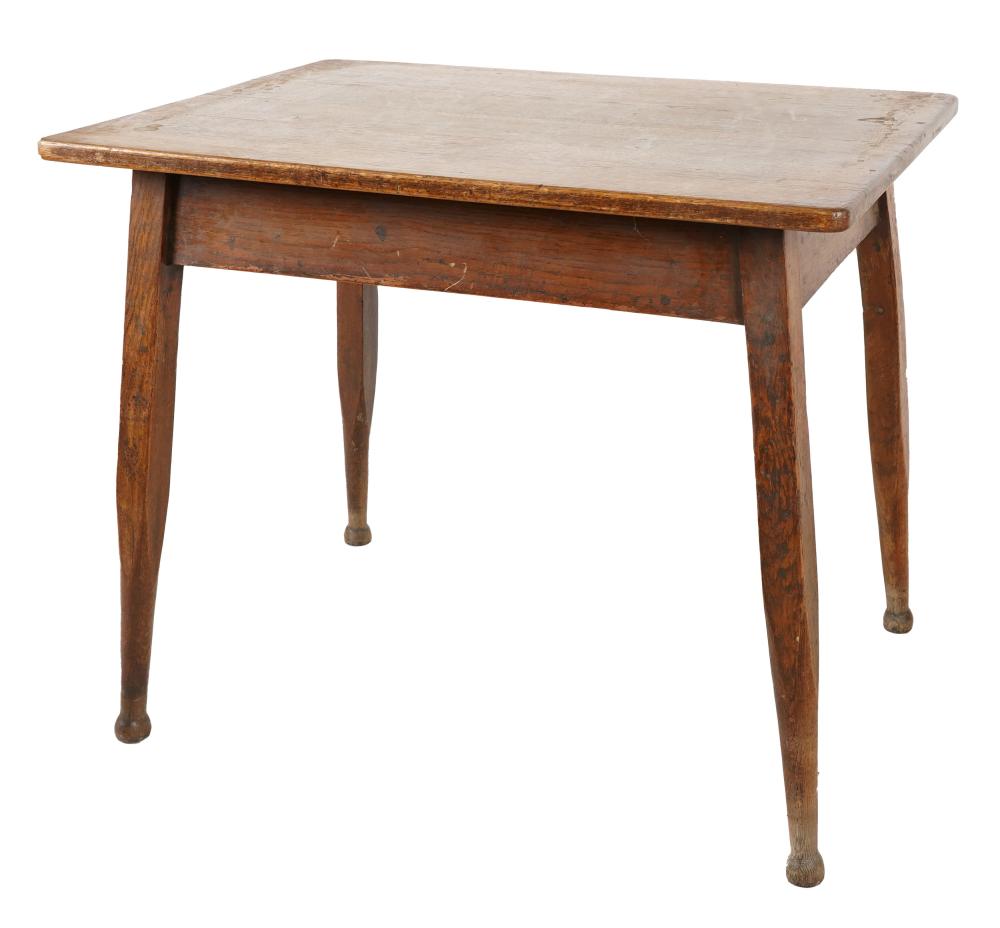 Appraisal: RUSTIC OAK SIDE TABLE th century Provenance The Estate of