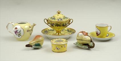 Appraisal: Six English and Continental Porcelain Articles Including an Old Paris