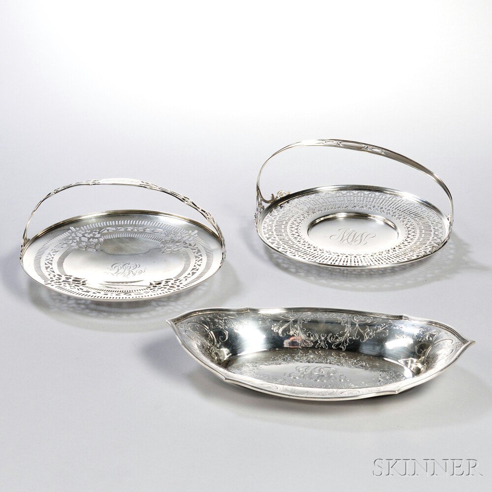 Appraisal: Three Pieces of American Sterling Silver Tableware early th century