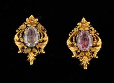 Appraisal: A Pair of Victorian Renaissance Revival Earrings k or higher