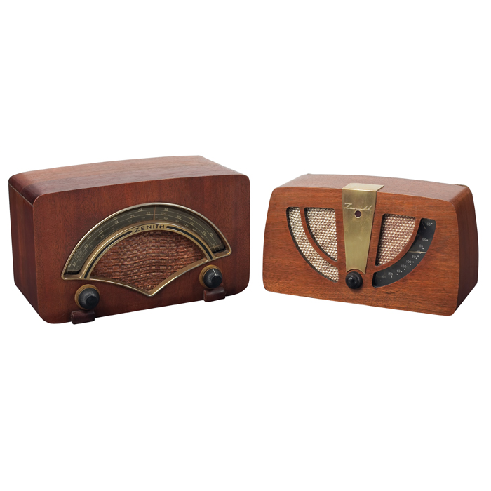 Appraisal: Charles Ray Eames radios two by Zenith wood cases made