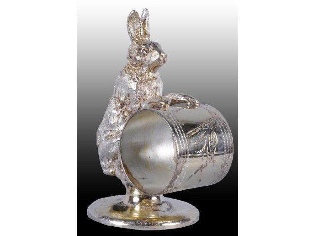 Appraisal: Large Rabbit Standing Figural Napkin Ring Description Rabbit's front paws