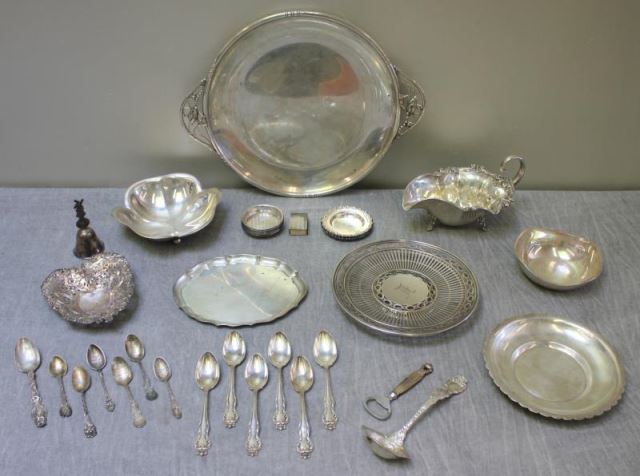 Appraisal: STERLING Large Grouping of Miscellaneous Silver Includes a Gorham footed