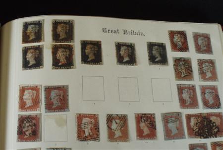 Appraisal: A good collection of British stamps with seven Penny Blacks