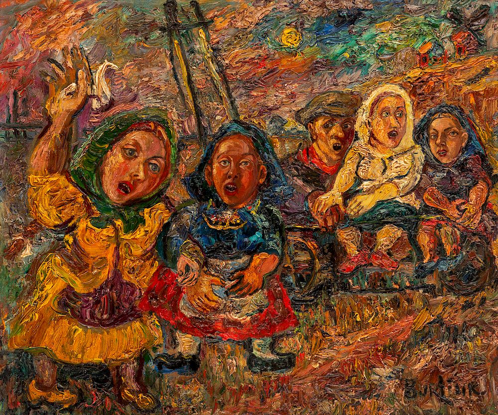 Appraisal: DAVID BURLIUK RUSSIAN - DAVID BURLIUK RUSSIAN - Peasant Women