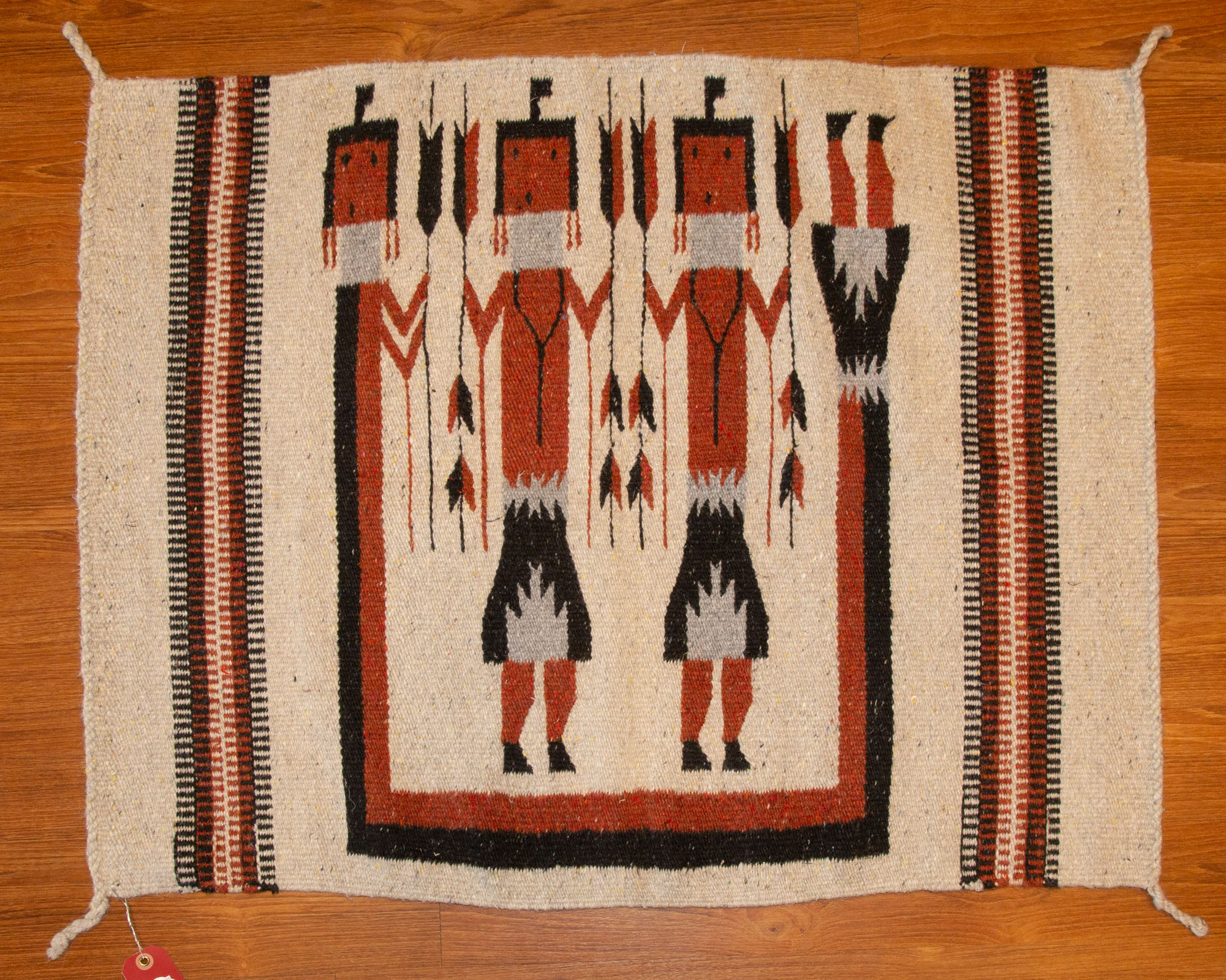 Appraisal: NAVAJO STYLE RUG MEXICO X Modern hand-knotted wool pile