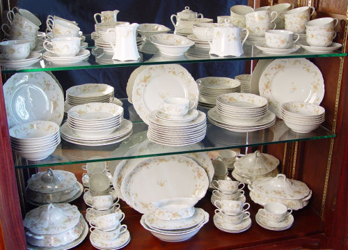 Appraisal: HUTSCHENREUTHER BAVARIAN FINE CHINA SERVICE pieces to include dinner plates