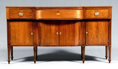 Appraisal: Southern inlaid walnut sideboard walnut with yellow pine secondary throughout