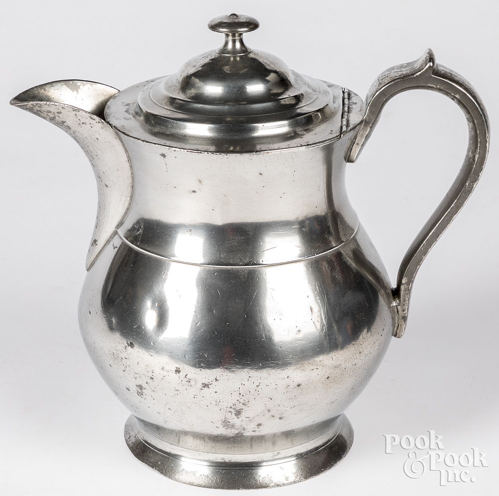 Appraisal: Boardman pewter water pitcher Boardman pewter water pitcher attributed to