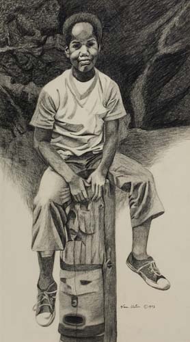 Appraisal: VAN SLATER - Marcus at Boy Scout Camp Pencil on