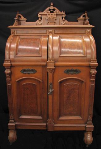 Appraisal: An antique Wooton standard grade rotary desk with fitted interior