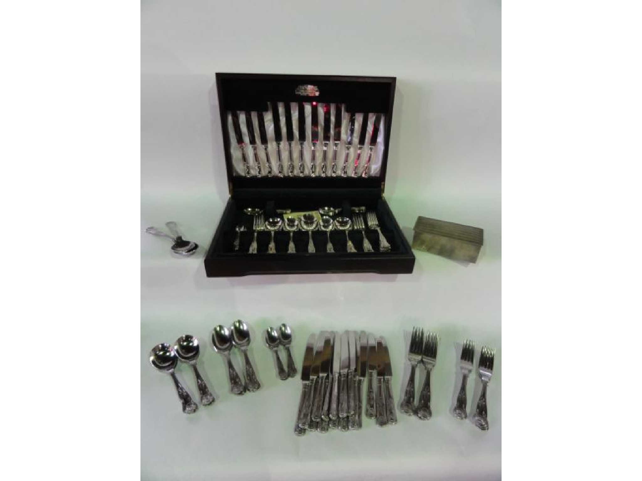 Appraisal: A quantity of cutlery by Elkington double struck shell and